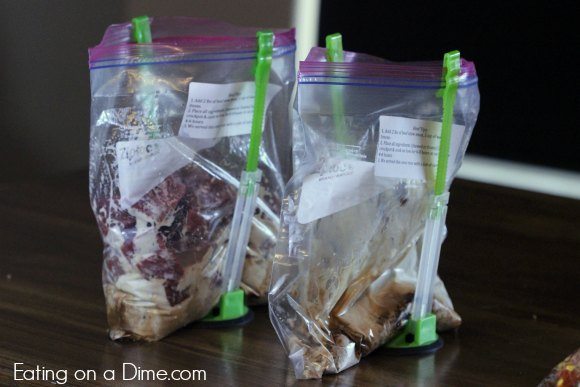 make ahead meals beef tips in ziploc bags
