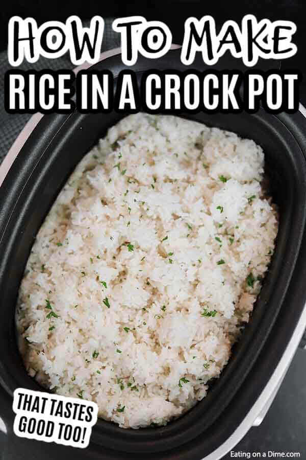 Crock pot rice is so easy and the rice turns out light and fluffy. We like to make double and freeze it for a quick side dish. 