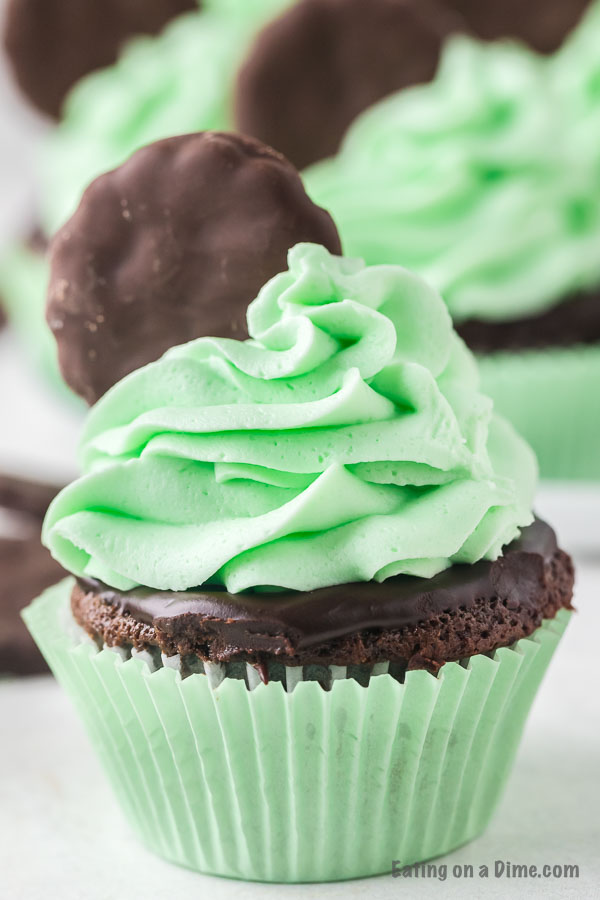 If you love Girl Scout thin mint cookies, try this Thin mint cupcakes recipe. The mint combined with the chocolate, make the best treat. 