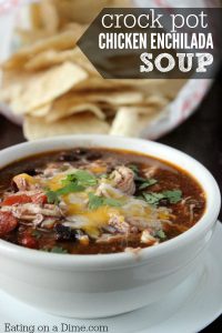 Easy Chicken Enchilada Soup Recipe - Eating on a Dime