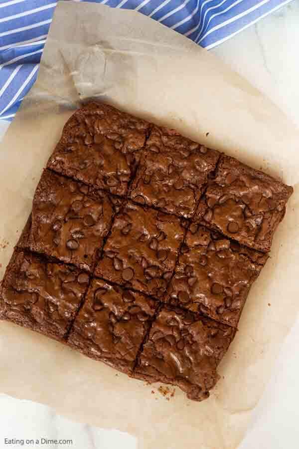 Everyone will love these decadent Double chocolate chip brownies. Each bite is loaded with tons of chocolate and the entire recipe is so easy.