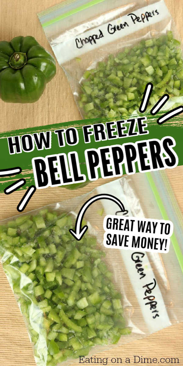 Learn how to freeze peppers to save time in the kitchen. This is one of our favorite meal prep tips and takes just minutes to do. 