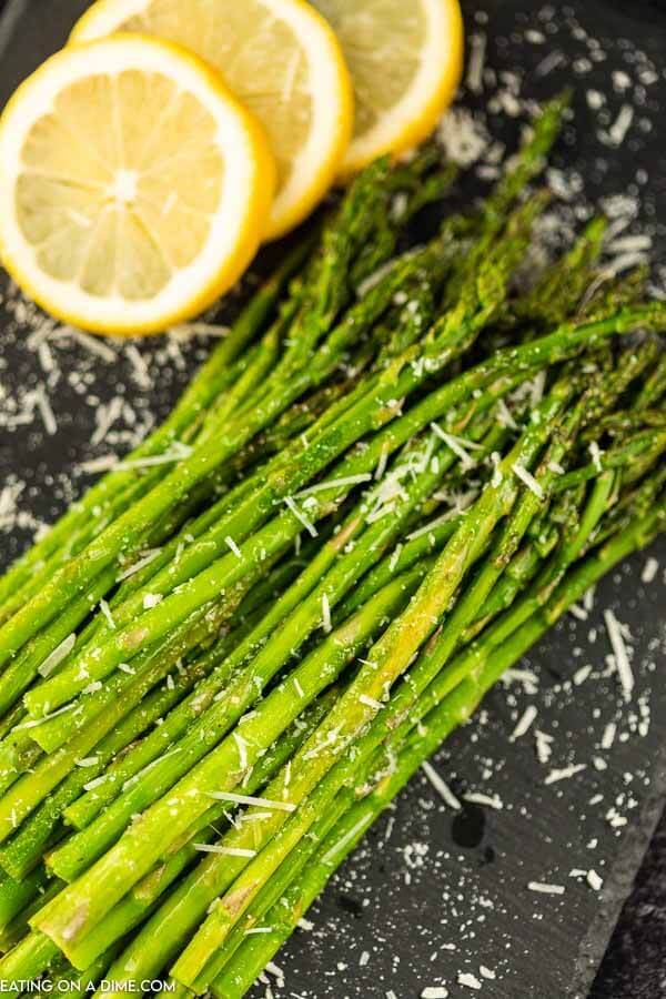 Oven roasted parmesan asparagus is the perfect side dish that is ready in just minutes. It is so flavorful that even your kids will love it. 