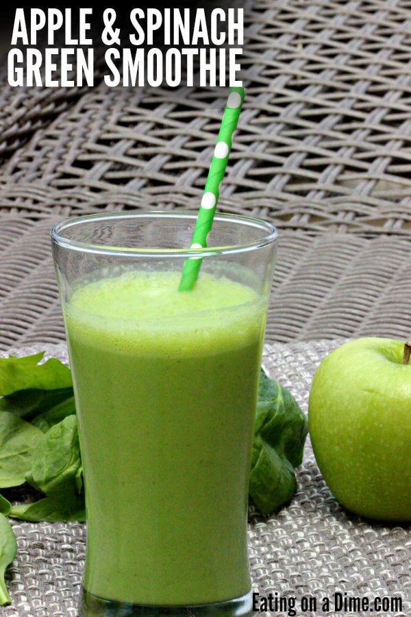 Apple Spinach Green Smoothie Recipe - Spinach Apple Smoothie