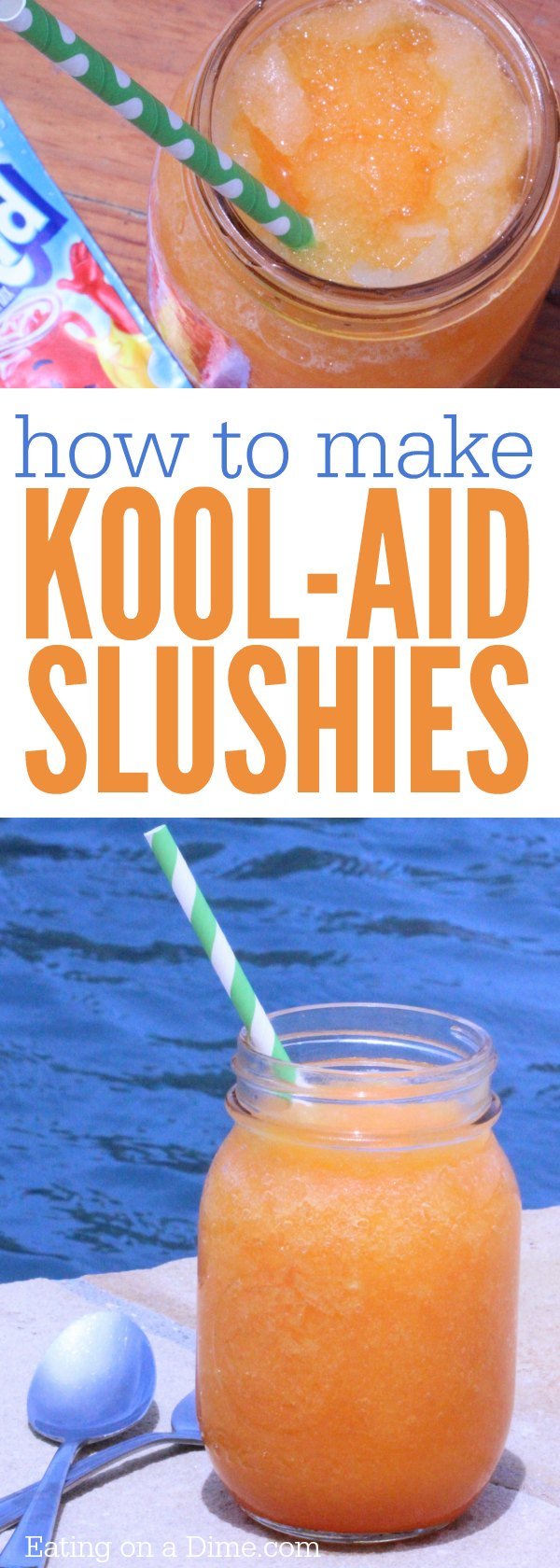 How to make a Slushie with Kool Aid mix. These kool-aid slushies are fun for kids in the summer. These Kool aid slushies are so easy to make. Once you learn how to make a slushie, the kids will be so excited! Find out how to make slushies and beat the heat!