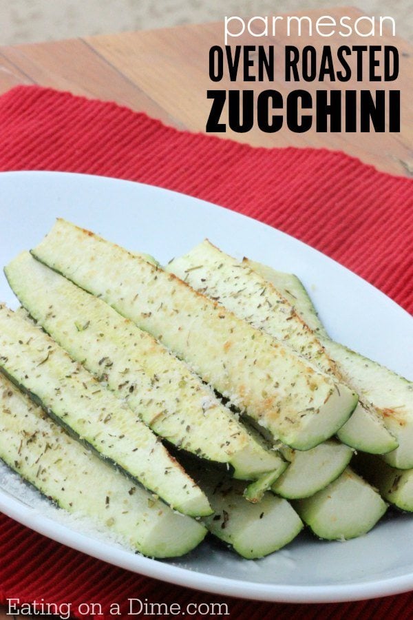 This Parmesan Roasted Zucchini Recipe is easy to make and tastes great. Oven roasted zucchini with parmesan is the best side dish! 