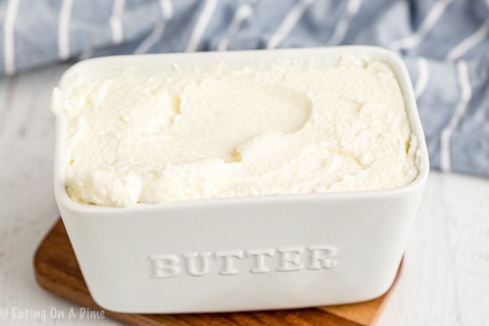 Once you learn how to make butter with heavy whipping cream you'll be hooked! Making butter at home is super easy and it tastes so good!