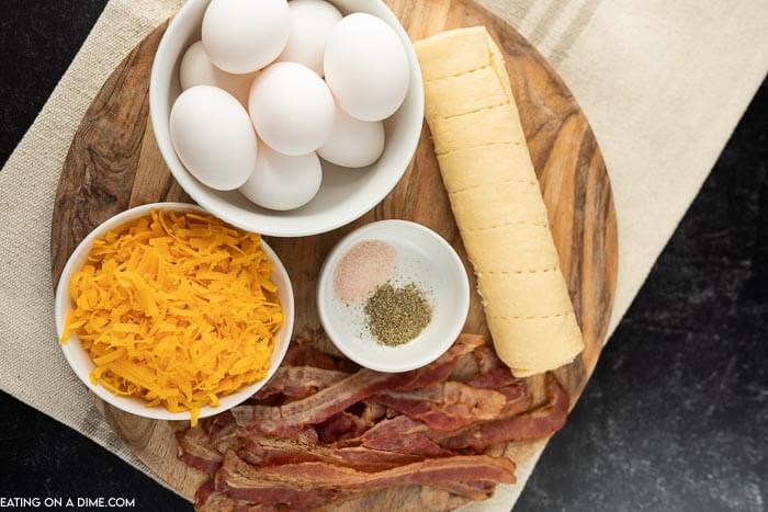 Ingredients to make these Egg Muffins 
