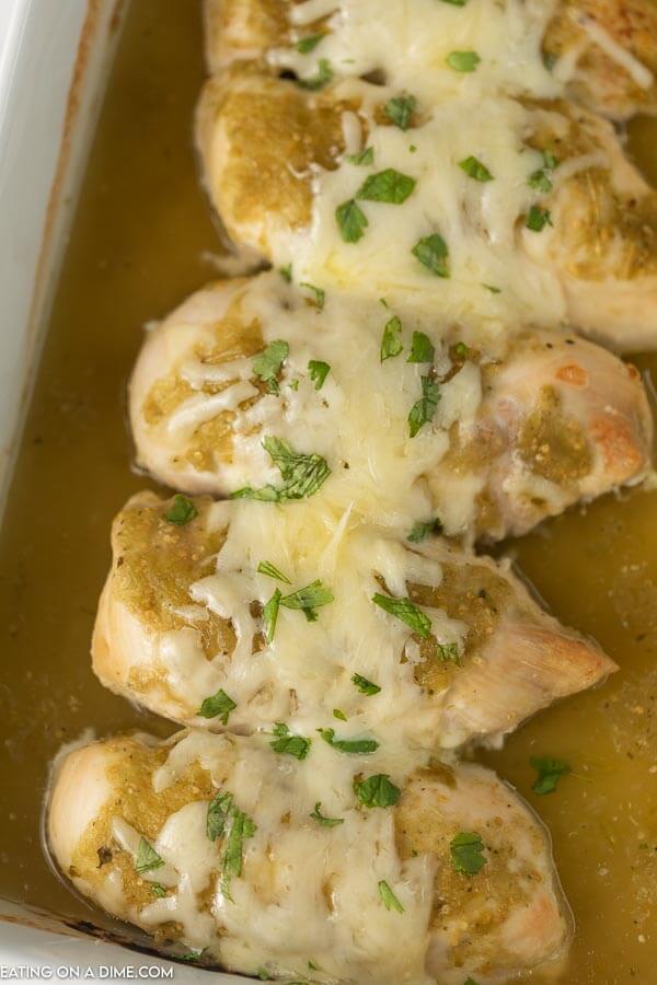Salsa verde chicken is so easy to make. You only need 2 to 3 ingredients and the flavor is amazing. The sauce is delicious on everything. 