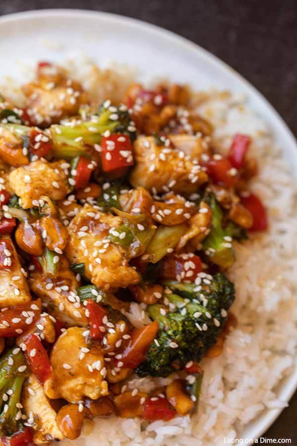 Skip take out and make this easy and delicious Cashew chicken recipe at home. Your family will love it and you will save time and money. It's a great meal.