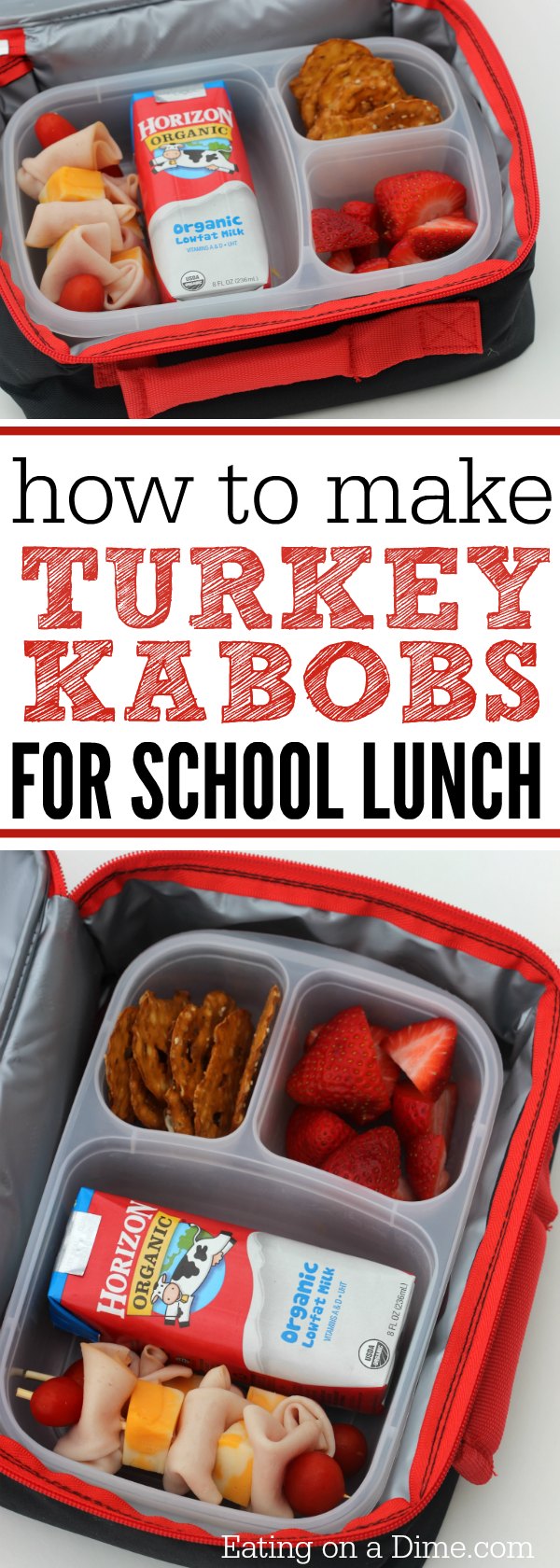 Turkey and Cheese Kabob Recipe- school lunch ideas for kids