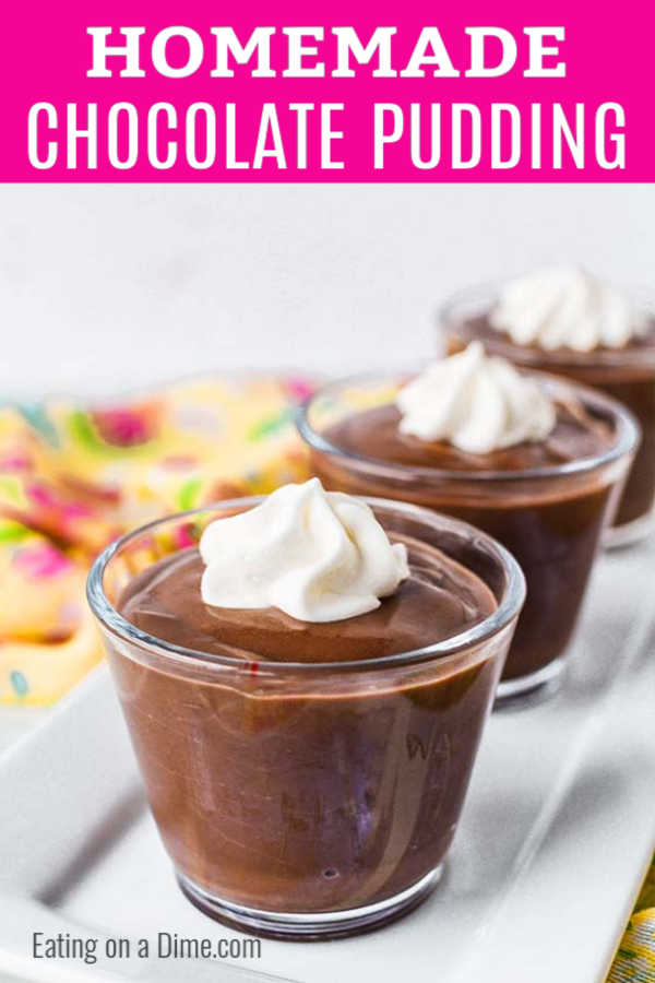 Homemade chocolate pudding is so rich and creamy for an amazing treat. It is very easy to make homemade pudding and you won't ever go back to store bought!