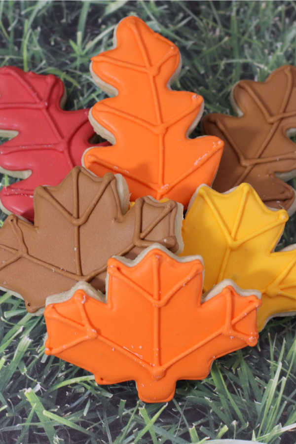 fall leaves sugar cookies 