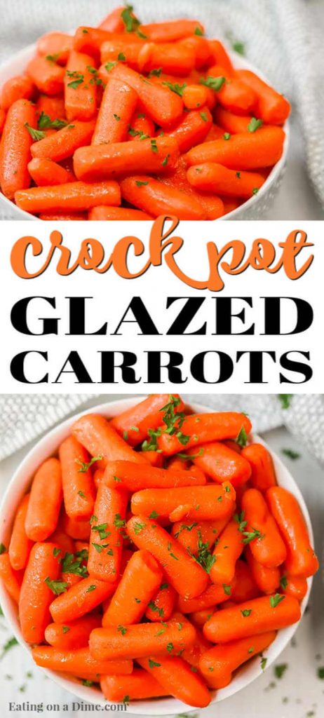 Try this easy Crock Pot Glazed Carrots Recipe.  It is so simple to make with just a few ingredients and the kids go crazy for these crock pot carrots.