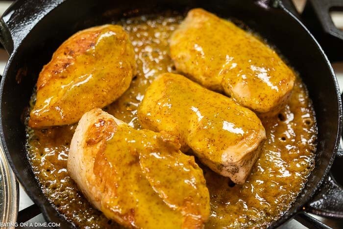 Honey mustard chicken recipe is sweet and tangy and so easy to prepare. Get dinner on the table in 15 minutes. Your family will love it! 