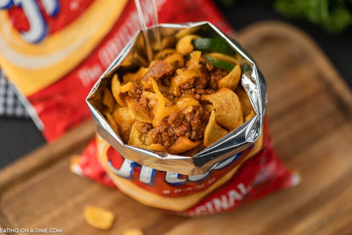 picture of bag of corn chips with chili