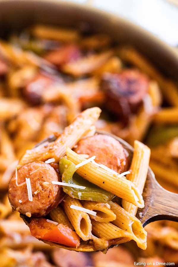 Easy skillet pasta and sausage recipe - easy skillet dinner