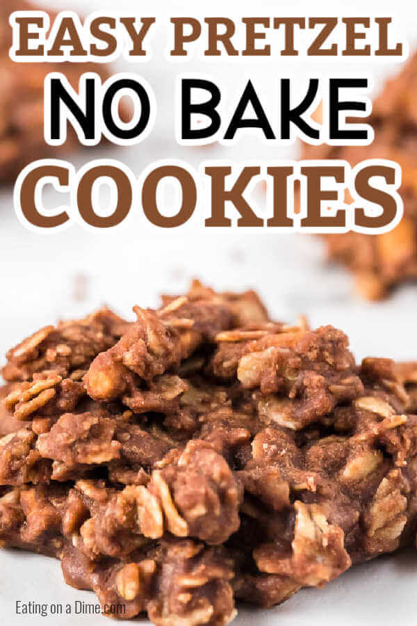 Pretzel no bake cookies combine salty and sweet for the best treat. You only need 15 minute and everyone can enjoy delicious cookies. Yum!