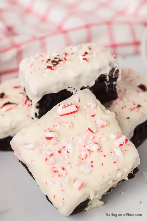White Chocolate Peppermint Brownies 