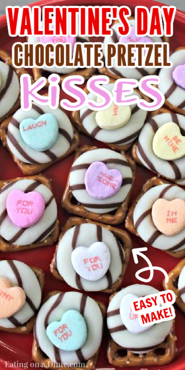 Make Valentines day chocolate pretzel kisses for a fun and easy Valentine's Day treat. The sweet and salty combination is amazing. 