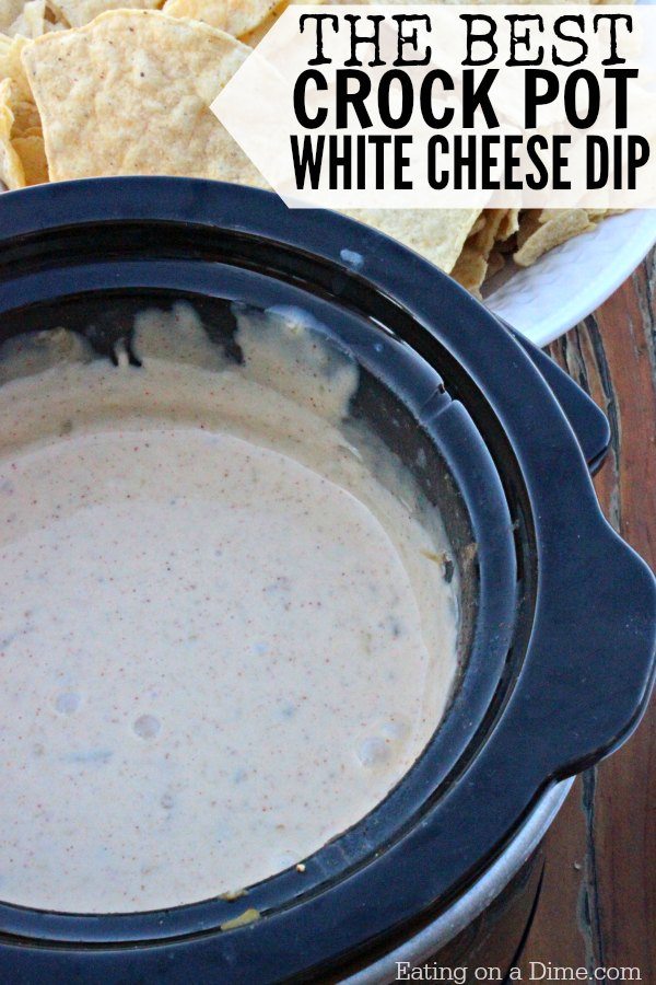 Crock pot Mexican White Cheese Dip recipe - White Queso Dip recipe