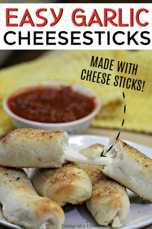 Everyone will love it when you serve this Garlic Bread Cheese Sticks Recipe. Garlic bread and melty cheese creates cheese-stuffed garlic breadsticks!