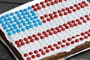 American flag cookie cake - easy 4th of July dessert