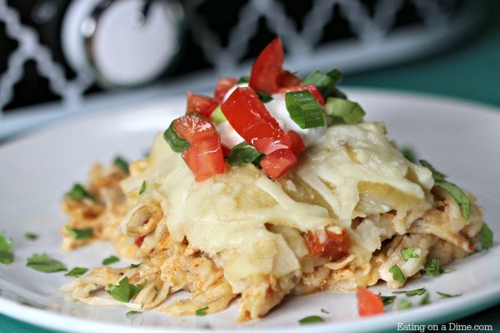 Crock Pot Chicken Enchilada Casserole Recipe Chicken Enchiladas