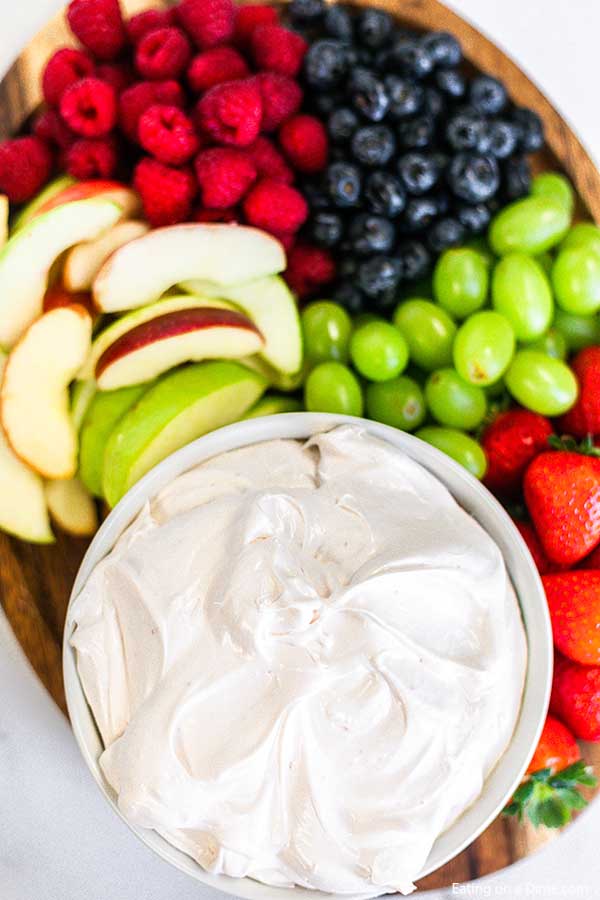 Looking for a delicious fruit dip? You are going to love this quick and easy strawberry fruit dip recipe. With just 3 ingredients you make this in minutes!