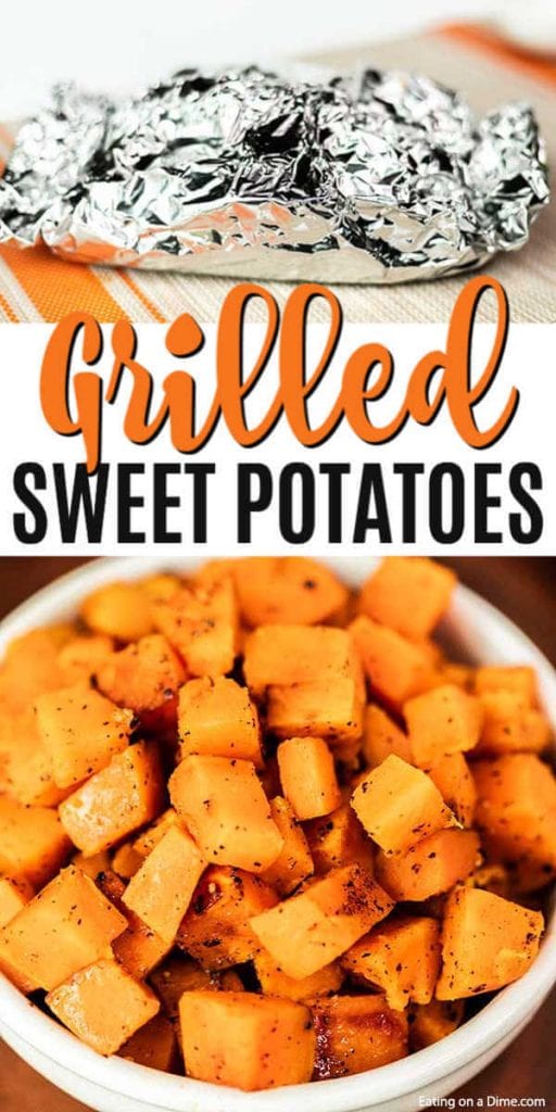 Grilled sweet potatoes - grilled sweet potatoes in foil