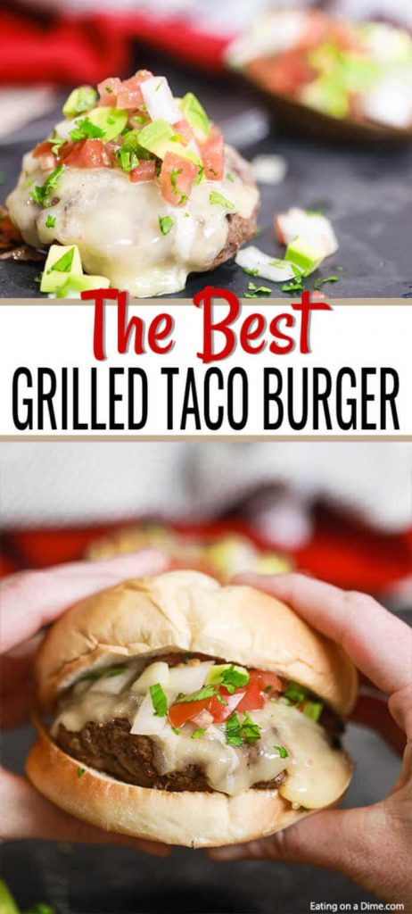 Grilled Taco Burger - Mexican taco burgers recipe (Keto Friendly)