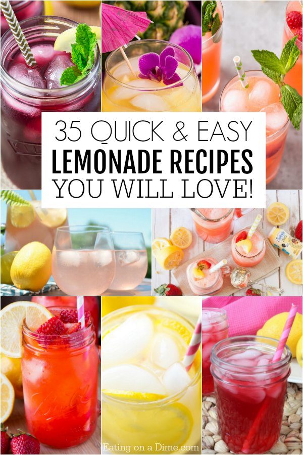 35 quick and easy homemade lemonade recipes