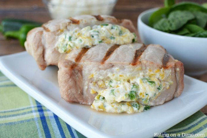 grilled stuffed pork chops