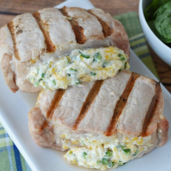 grilled pork chops stuffed with jalapeno poppers