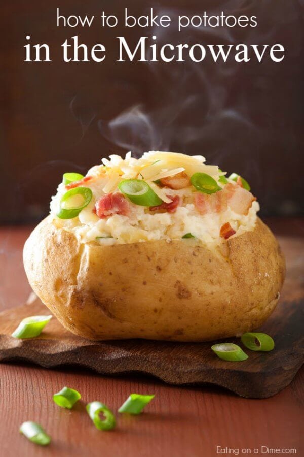Did you know that you can make a microwave baked potato? Don't heat up your kitchen and still enjoy delicious baked potatoes in minutes! Learn how to cook a baked potato in the microwave. Once you know how to bake a potato in the microwave, it is so simple and easy! Try this for a quick side dish or meal idea! 