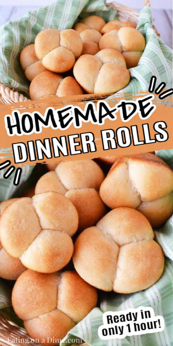 This Easy homemade dinner rolls recipe is going to be a big hit with your family! They are light and fluffy and tasty with butter on top!