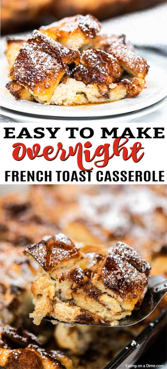 French toast casserole recipe is a delicious overnight breakfast casserole. This recipe is simple enough for busy mornings but perfect for guests. 