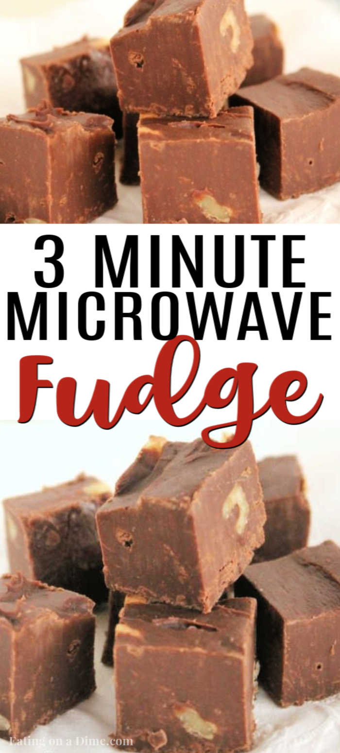 Here is the best microwave fudge recipe. This easy 3 ingredient fudge is so easy. Learn how to make fudge in the microwave. 