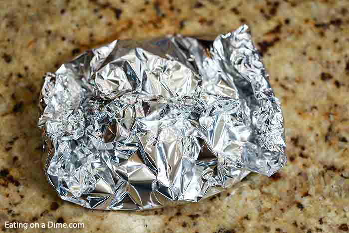 Foil packet on the counter