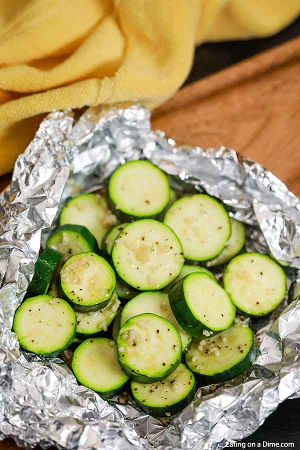 Grilled Zucchini in Foil packets