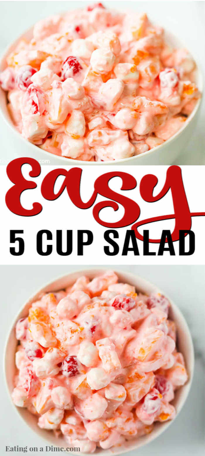 5 Cup Salad Recipe - Easy Ambrosia recipe Sour cream - Ambrosia Salad