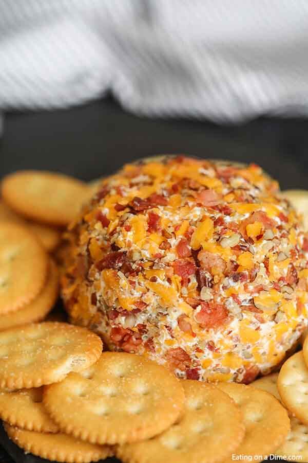 Need an easy appetizer recipe? Bacon ranch cheese ball recipe is a simple recipe but a real crowd pleaser. Everyone loves bacon! 