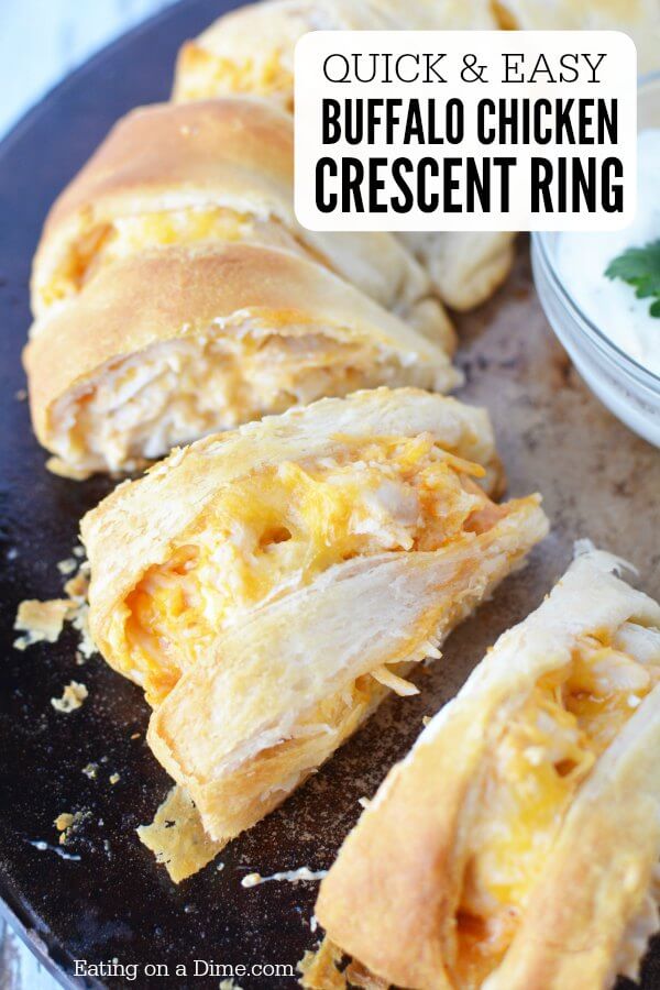 Make this easy Buffalo Chicken Crescent Ring Recipe. It's the perfect appetizer and everyone will love this easy buffalo chicken. Try Crescent ring recipes.