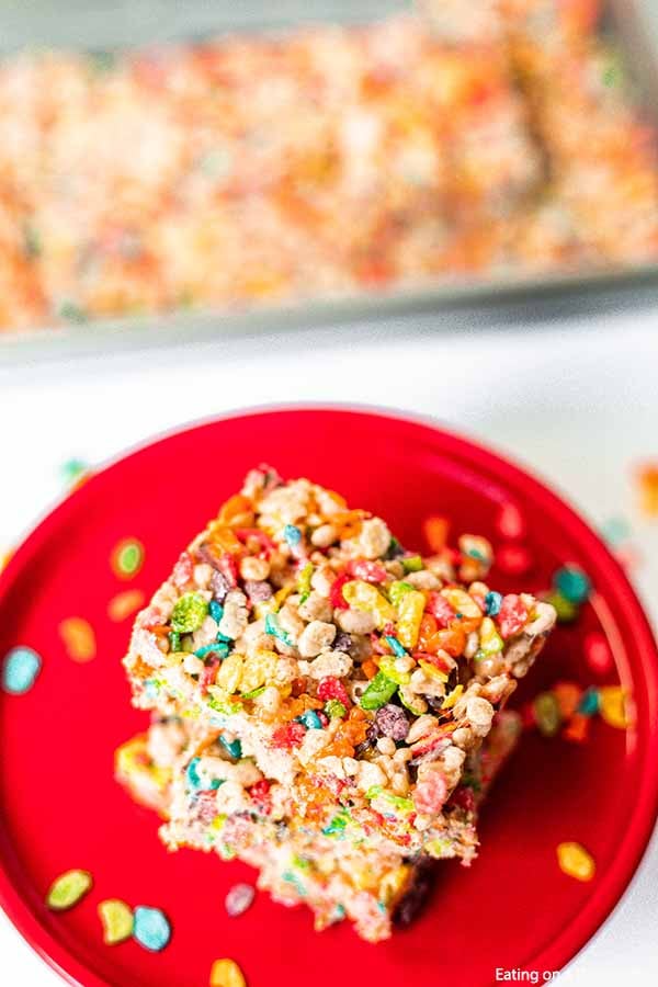 Mix up a batch of Fruity Pebble Treats and your kids will go crazy! These easy to make treat bars are always a hit. Plus, they are easy and cheap to make.