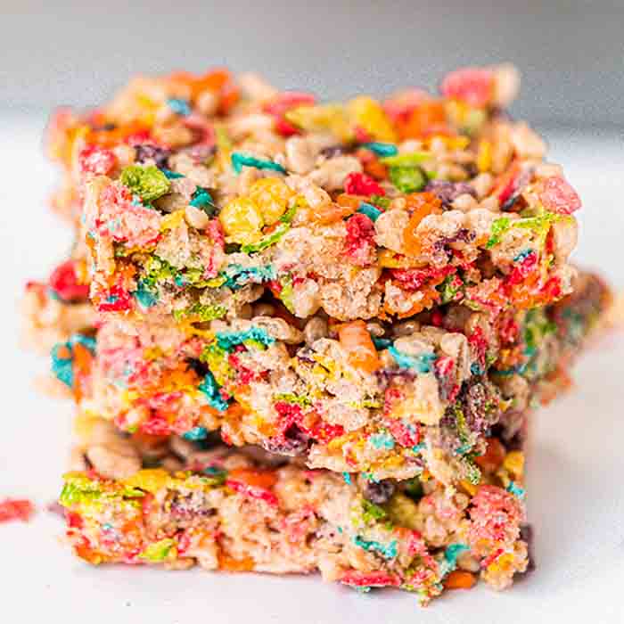 Mix up a batch of Fruity Pebble Treats and your kids will go crazy! These easy to make treat bars are always a hit. Plus, they are easy and cheap to make.
