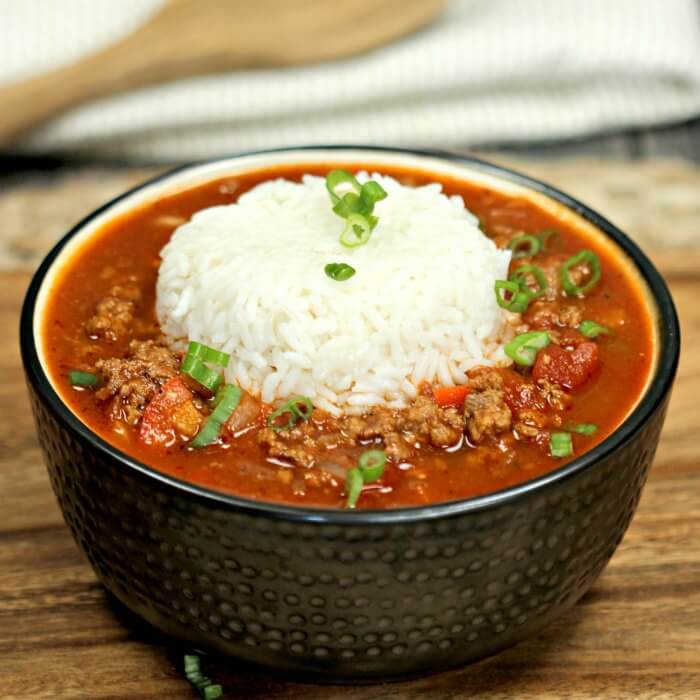 photo of instant pot stuffed pepper soup in bowl