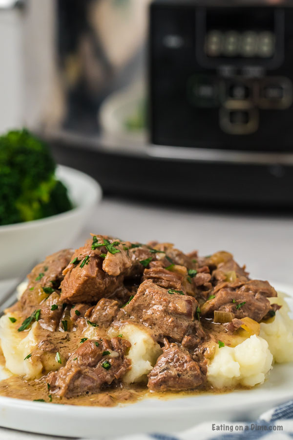 If you need a simple recipe that everyone is sure to love, try Crockpot Beef Tips Recipe. The beef is so tender and the gravy is amazing. 