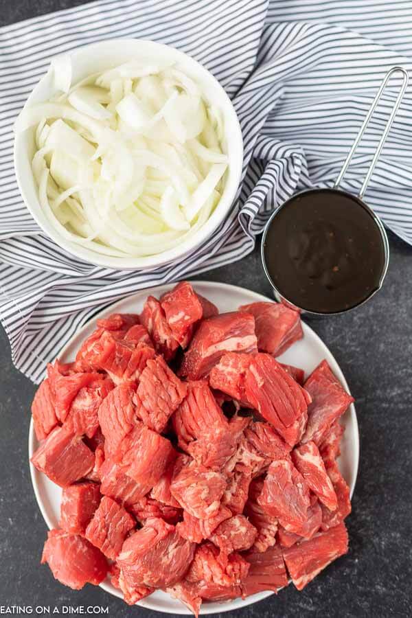 crock pot beef teriyaki - picture of ingredients