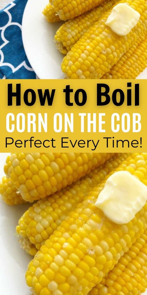 Boiling corn on the cob is so simple! Once you know how long to boil corn on the cob and what to add, you will always make corn this way! This is the best boiled corn on the cob recipe with milk.  #eatingonadime #cornonthecob #sidedishrecipes #stovetoprecipes 
