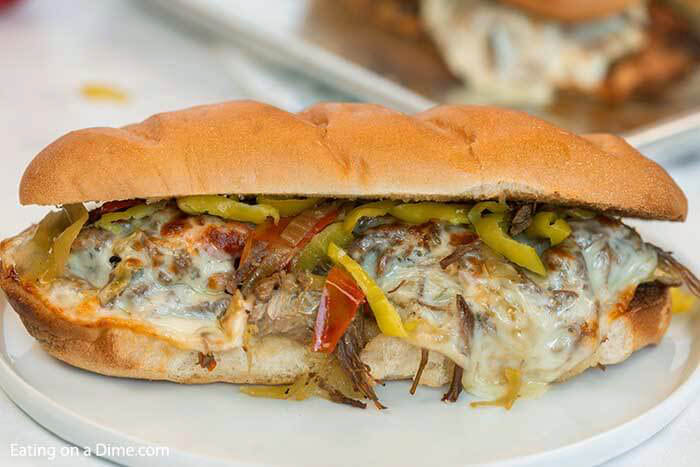 Crock pot Italian beef sandwich recipe is packed with flavor. The beef is so tender and delicious in this Italian beef sandwich recipe. 